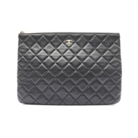 CHANEL 香奈兒 Classic Zipped Pouch 手拿包 黑色 羊皮 (無卡) A82045