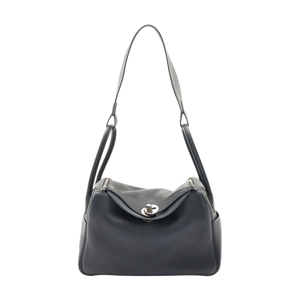 HERMES 愛馬仕 Lindy 26 琳蒂包 肩背包 黑色 Clemence牛皮 Y刻 H073428CK 銀釦 H073428CK