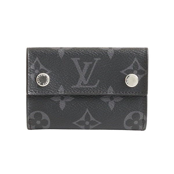 LOUIS VUITTON LV 路易威登 Discovery Compact 三折 短夾 黑色 原花帆布 M67630