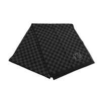 LOUIS VUITTON LV 路易威登 Petit 圍巾 黑色 棋盤格 羊毛 402330