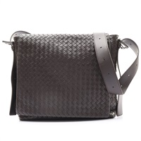 BOTTEGA VENETA 寶緹嘉 郵差包 肩背包 深棕色 編織牛皮