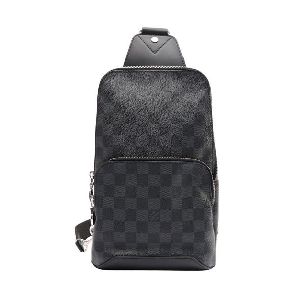 LOUIS VUITTON LV 路易威登 Avenue 肩背包 黑色 棋盤格帆布 牛皮 N41719