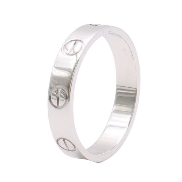 Cartier 卡地亞 Mini Love 戒指 #51 18K白金 B4085100
