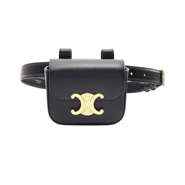 CELINE 賽琳 Triomphe 腰包 黑色 牛皮 45BCN3AH2.38NO