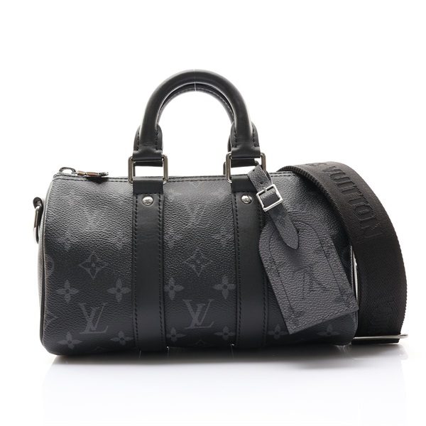 LOUIS VUITTON LV 路易威登 Keepall Bandouliere 25 兩用包 黑色 原花帆布 M46271