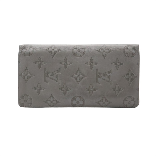 LOUIS VUITTON LV 路易威登 Portefeuille Brazza 兩折長夾 灰色 原花牛皮 M81335
