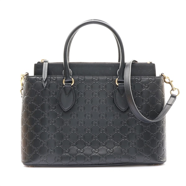 GUCCI 古馳 兩用包 黑色 Guccissima 壓紋牛皮 409534