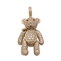 JEWELRY 無品牌珠寶 熊墜飾 鑽石 14K黃金 Diamond 9.4g