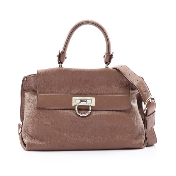 Salvatore Ferragamo 費拉格慕 Sofia 兩用包 棕色 牛皮 BW-21 A896
