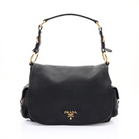 PRADA 普拉達 Vitello 肩背包 黑色 牛皮 BR3706