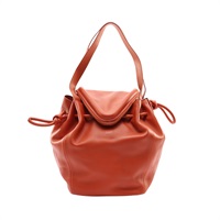 BOTTEGA VENETA 寶緹嘉 BEAK LARGE 肩背包 橘色 牛皮 666511 VCP40