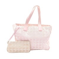 CHANEL 香奈兒 Travel Line Tote 肩背包 粉紅色 尼龍 無卡 A15991