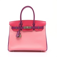HERMES 愛馬仕 Birkin 30 柏金包 手提包 杜鵑花粉/銀蓮花紫/糖果粉色 Epsom牛皮