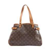 LOUIS VUITTON LV 路易威登 Batignolles Horizontal 肩背包 棕色 原花帆布 M51154