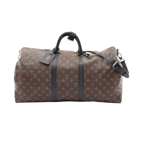 LOUIS VUITTON LV 路易威登 Keepall Bandouliere 55 兩用包 棕色 原花帆布 M56714
