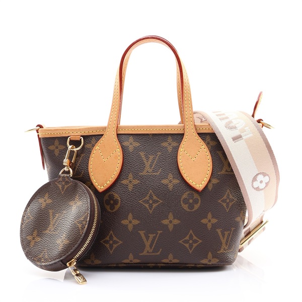 LOUIS VUITTON LV 路易威登 Neverfull BB 兩用包 棕色 原花帆布 M46705