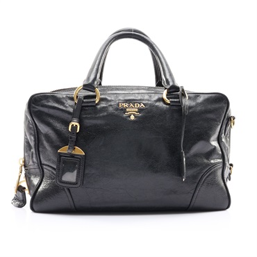 PRADA 普拉達 Satchel 手提包 黑色 牛皮 缺背帶 BL0821
