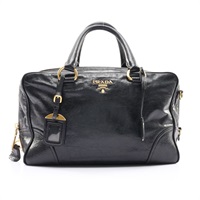 PRADA 普拉達 Satchel 手提包 黑色 牛皮 缺背帶 BL0821