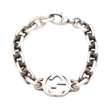 GUCCI 古馳 Interlocking GG 手鏈 925純銀 627068