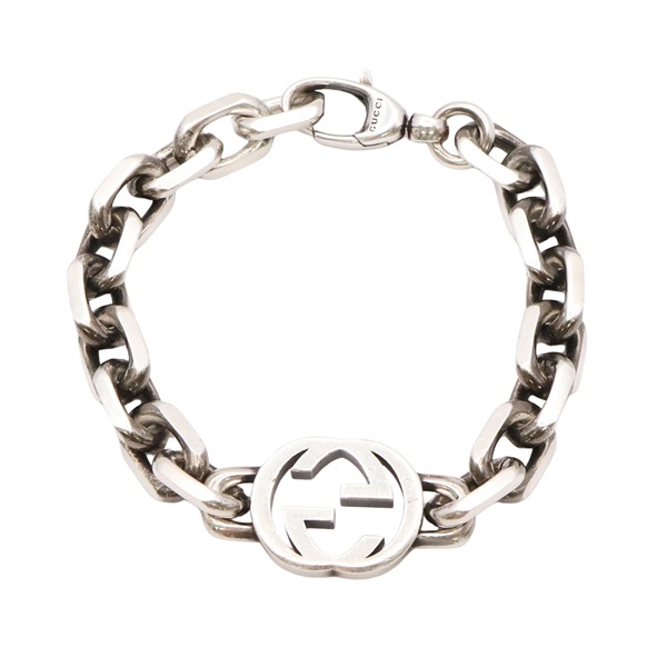 GUCCI 古馳 Interlocking GG 手鏈 925純銀 627068