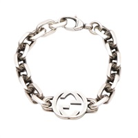 GUCCI 古馳 Interlocking GG 手鏈 925純銀 627068