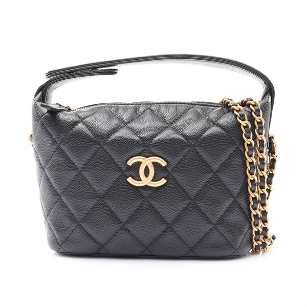 CHANEL 香奈兒 Classic Small Hobo 肩背包 黑色 牛皮 金扣 AP4386