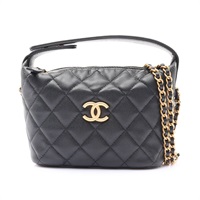 CHANEL 香奈兒 Classic Small Hobo 肩背包 黑色 牛皮 金扣 AP4386
