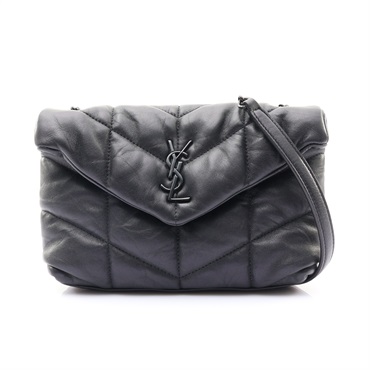 Yves Saint Laurent 聖羅蘭 Loulou Puffer Mini 肩背包 黑色 牛皮 620333
