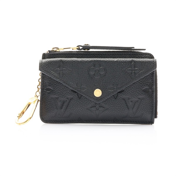 LOUIS VUITTON LV 路易威登 Recto Verso 名片夾 零錢包 黑色 原花壓紋 牛皮 M69421