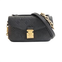 LOUIS VUITTON LV 路易威登 Pochette Metis East West 兩用包 黑色 原花壓紋 牛皮 M46595
