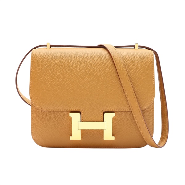 HERMES 愛馬仕 Constance Ⅲ Mini 康康包 肩背包 芝麻色 Epsom牛皮 Y刻 金扣 H056347CC