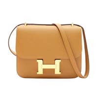 HERMES 愛馬仕 Constance Ⅲ Mini 康康包 肩背包 芝麻色 Epsom牛皮 Y刻 金扣 H056347CC