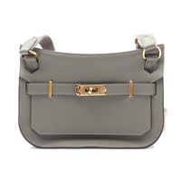 HERMES 愛馬仕 積雨雲灰 Evercolor 牛皮 Jypsiere Mini 肩背包 K刻 金扣 H084047CC