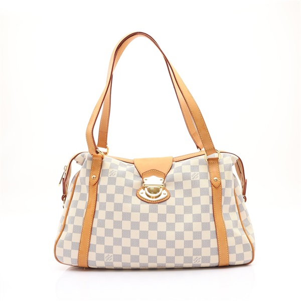 LOUIS VUITTON LV 路易威登 Stresa PM 肩背包 白棋盤格 帆布 N42220