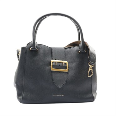 BURBERRY 巴寶莉 Buckle Medium 兩用包 藍黑色 牛皮 4029022