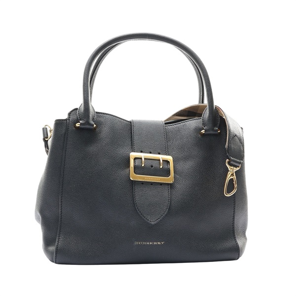 BURBERRY 巴寶莉 Buckle Medium 兩用包 藍黑色 牛皮 4029022