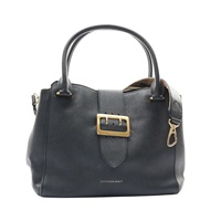 BURBERRY 巴寶莉 Buckle Medium 兩用包 藍黑色 牛皮 4029022