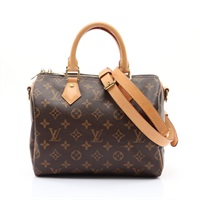 LOUIS VUITTON LV 路易威登 Speedy Bandouliere 25 兩用包 棕色 原花帆布 M46977