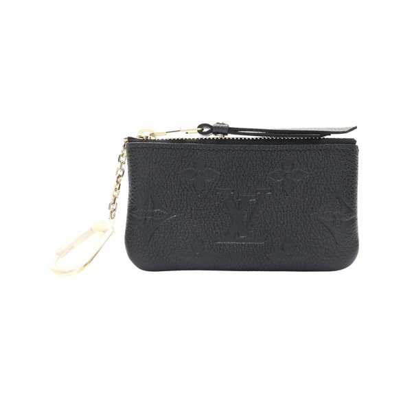 LOUIS VUITTON LV 路易威登 Key Pouch 鑰匙零錢包 黑色 原花 牛皮 壓紋 M80879