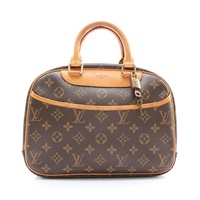 LOUIS VUITTON LV 路易威登 Trouville 手提包 棕色 原花帆布 M42228