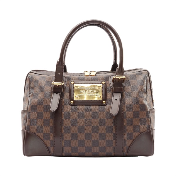 LOUIS VUITTON LV 路易威登 Berkeley 波士頓包 手提包 棕色 棋盤格帆布 N52000