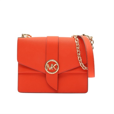 MICHAEL KORS 麥可寇斯 Greenwich 肩背包 橘色 牛皮 32S1GGRC0L