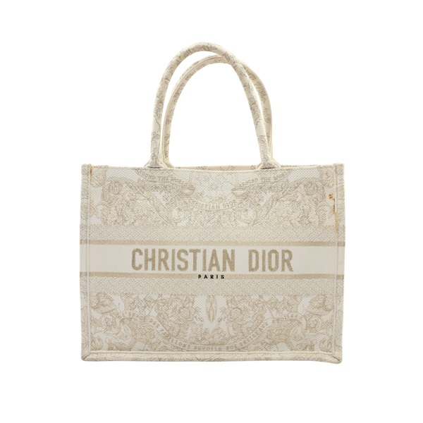 Dior 迪奧 Book Tote MM 手提包 白色 帆布 M1296
