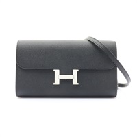 HERMES 愛馬仕 Constance To Go Wallet 肩背包 黑色 Epsom牛皮 銀扣 B刻 H080125CK