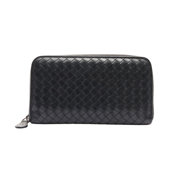 BOTTEGA VENETA BV 寶緹嘉 Intrecciato 拉鍊長夾 黑色 編織牛皮 114076