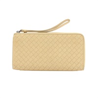 BOTTEGA VENETA BV 寶緹嘉 Intrecciato Zip Around 拉鍊長夾 黃色 編織羊皮