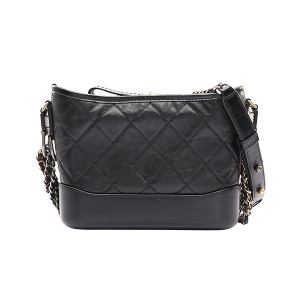 CHANEL 香奈兒 Gabrielle Hobo 肩背包 黑色 牛皮 A91810