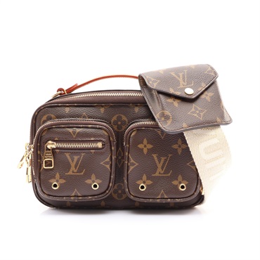 LOUIS VUITTON 路易威登 Utility Crossbody 肩背包 棕色 原花 PVC塗層帆布 M80446