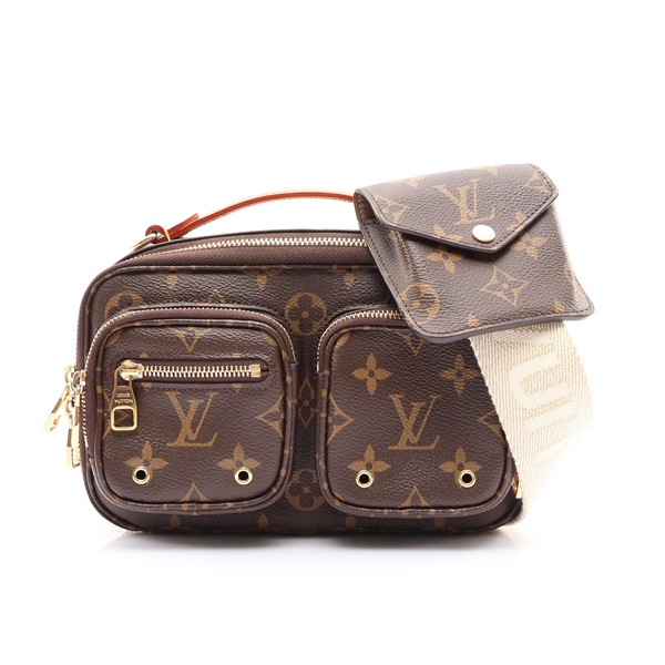 LOUIS VUITTON 路易威登 Utility Crossbody 肩背包 棕色 原花 PVC塗層帆布 M80446