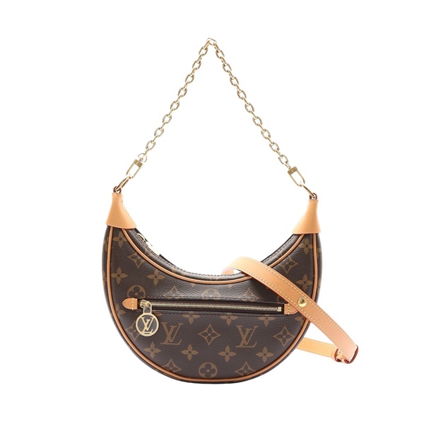 LOUIS VUITTON LV 路易威登 LOOP 兩用包 棕色 原花帆布 M81098